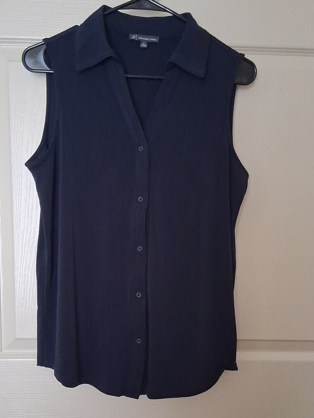 Navy Blue Sleeveless Blouse